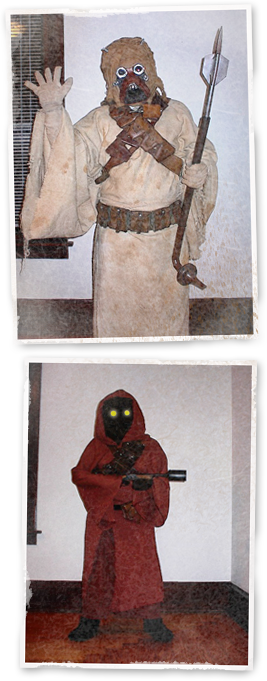 My wife and I as a Tusken Raider and a Jawa