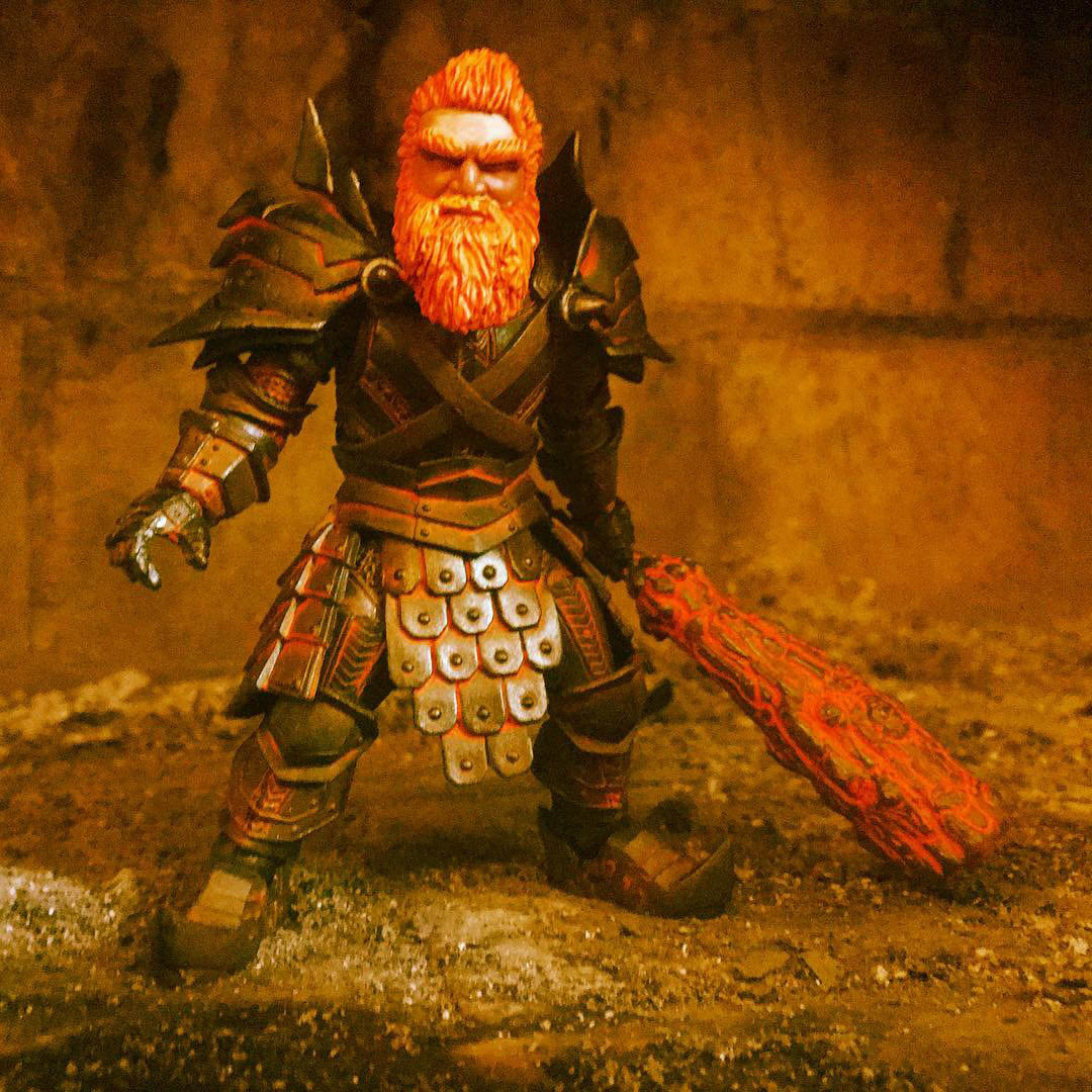 Mythic Legions Fire Dwarf Heat Miser custom