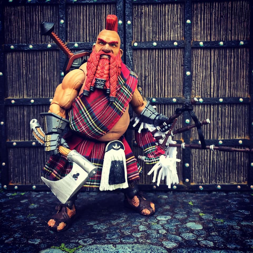 Mythic Legions Dwarf bard bagpiper custom